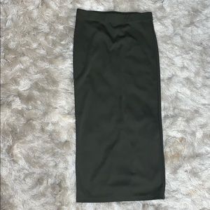 Olive Green Midi Skirt